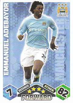 Emmanuel Adebayor Manchester City 2009/10 Topps Match Attax #212